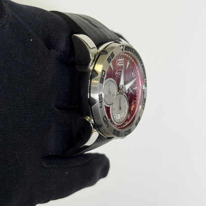 Parmigiani Fleurier Pershing 42mm Red Dial Watch Ref# PFC528-0010900-B00102 - Happy Jewelers Fine Jewelry Lifetime Warranty