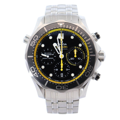 Omega Seamaster 44mm Black Dial Watch Ref# 212.30.44.50.01.002 - Happy Jewelers Fine Jewelry Lifetime Warranty