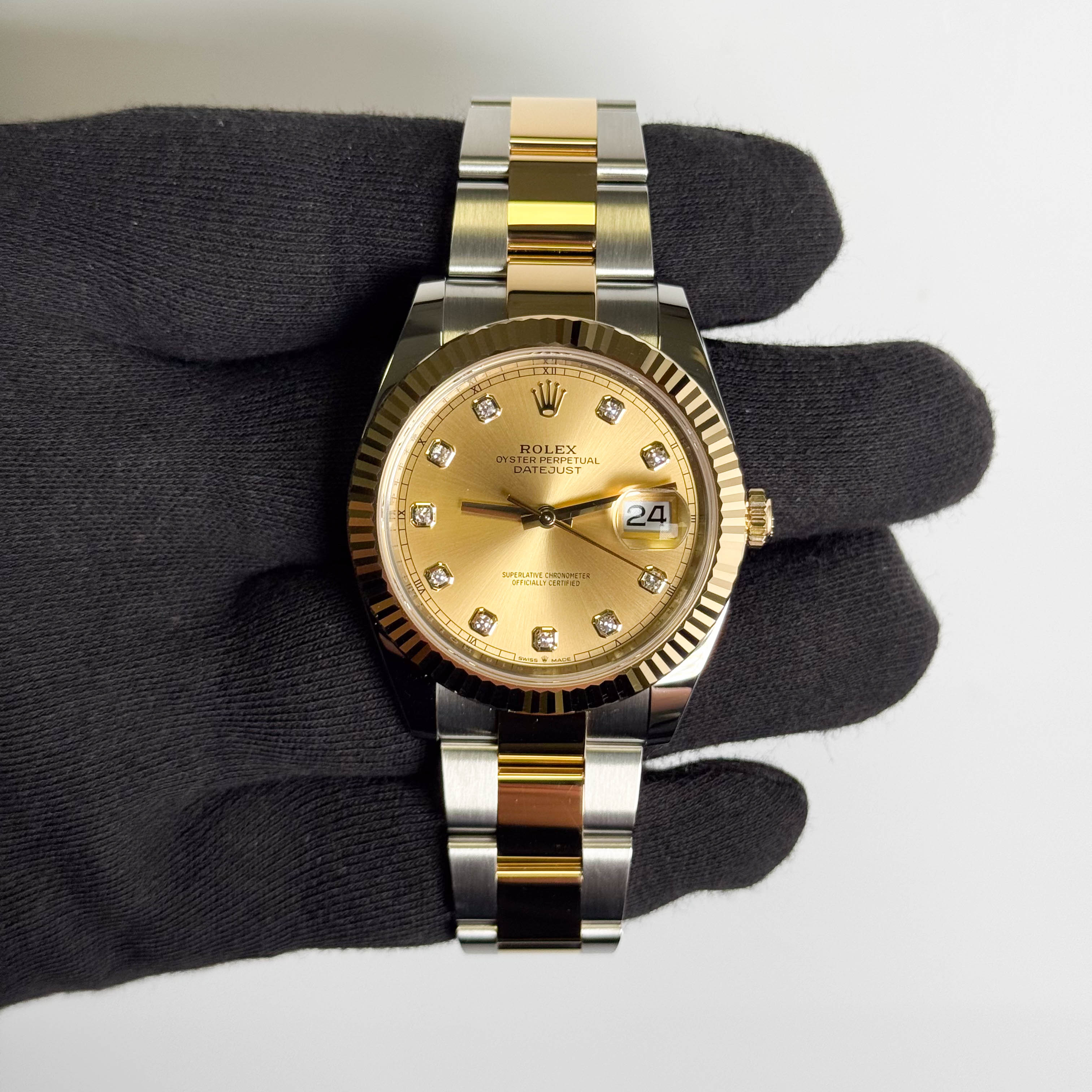Rolex Datejust 41mm Champagne Dial Watch Ref# 126333 - Happy Jewelers Fine Jewelry Lifetime Warranty