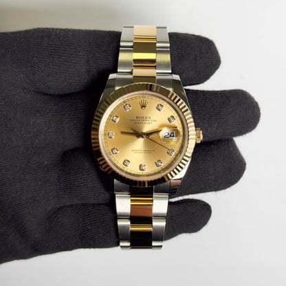 Rolex Datejust 41mm Champagne Dial Watch Ref# 126333 - Happy Jewelers Fine Jewelry Lifetime Warranty