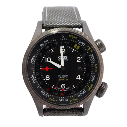 Oris Big Crown 47mm Black Dial Watch Ref# 01 733 7705 4243-SET 23 16GFC - Happy Jewelers Fine Jewelry Lifetime Warranty