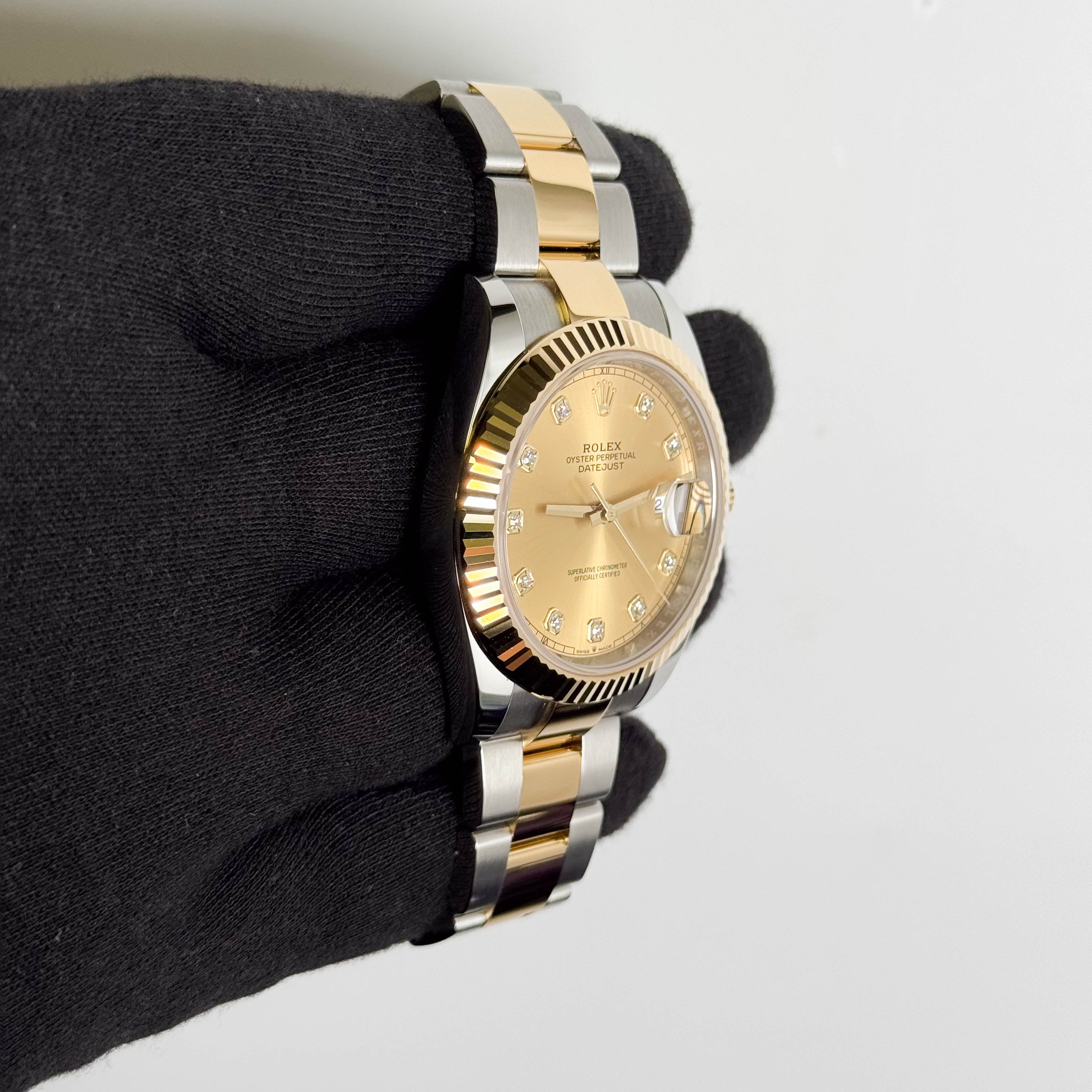 Rolex Datejust 41mm Champagne Dial Watch Ref# 126333 - Happy Jewelers Fine Jewelry Lifetime Warranty
