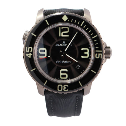 Blancpain Fifty Fathoms 48mm Black Dial Watch Ref# 50015-12B3052 - Happy Jewelers Fine Jewelry Lifetime Warranty