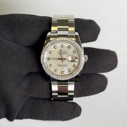 Rolex Datejust 36mm Mother Of Pearl Dial Watch Ref# 116234