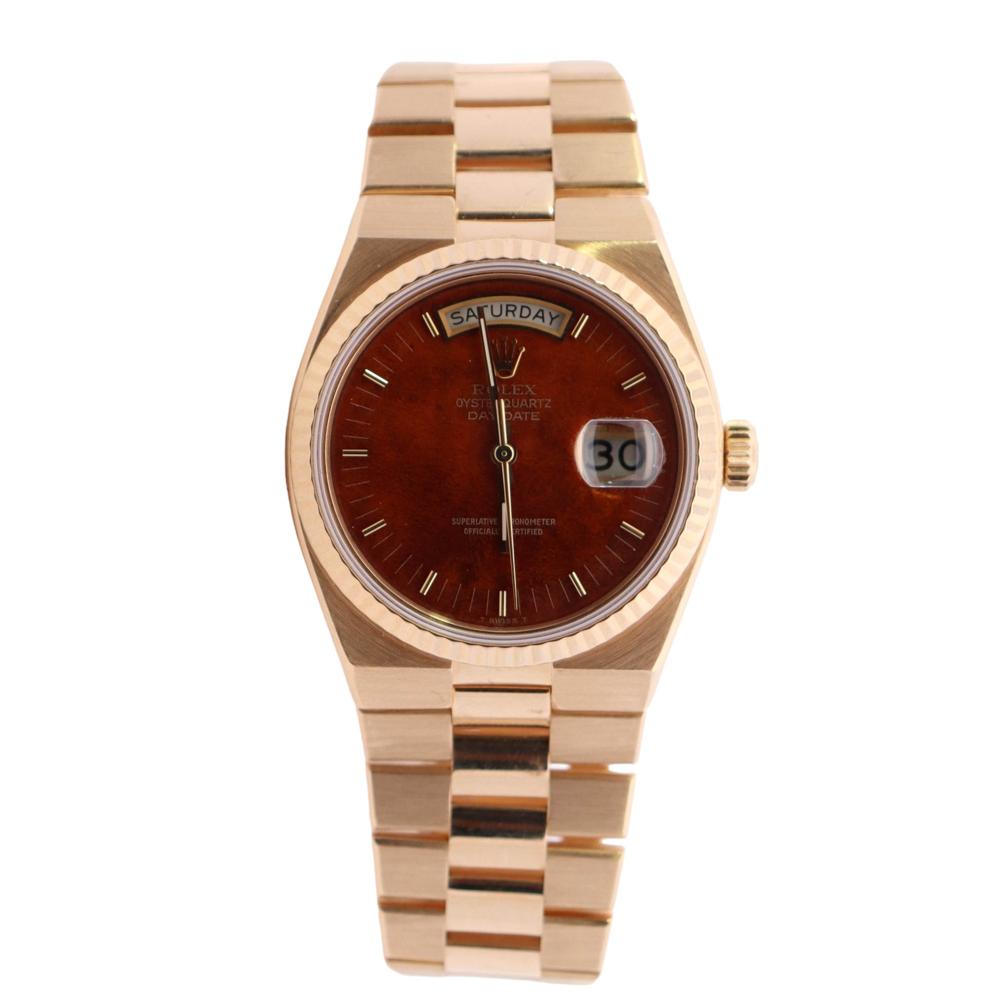 Rolex Day-Date 46mm Wood Dial Watch Ref# 19018 - Happy Jewelers Fine Jewelry Lifetime Warranty