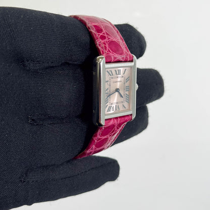 Cartier Tank 31mm Pink Dial Watch Ref# W5200000 - Happy Jewelers Fine Jewelry Lifetime Warranty