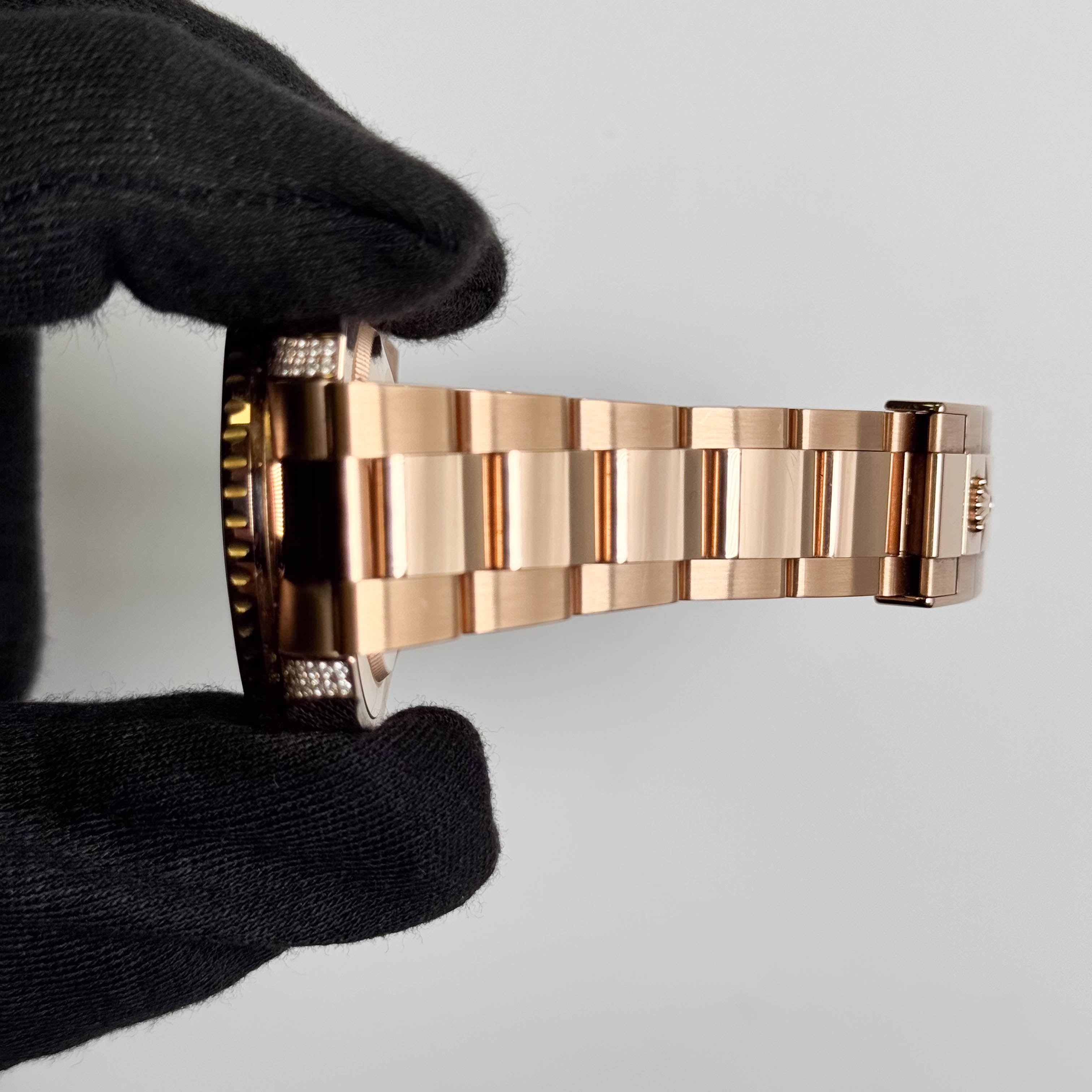 Rolex GMT-Master II Rose Gold 40mm Black Dot Dial Watch Ref # 126755SARU - Happy Jewelers Fine Jewelry Lifetime Warranty