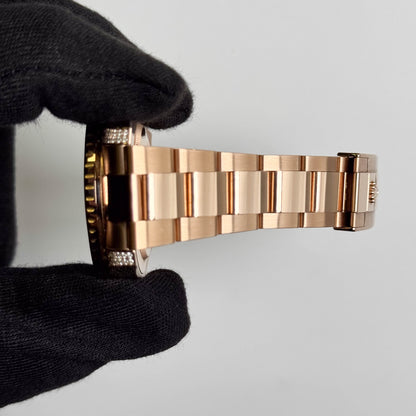 Rolex GMT-Master II Rose Gold 40mm Black Dot Dial Watch Ref # 126755SARU - Happy Jewelers Fine Jewelry Lifetime Warranty