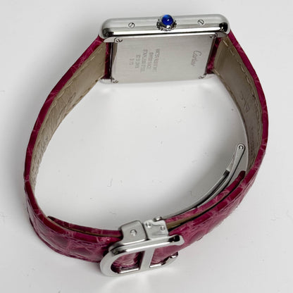 Cartier Tank 31mm Pink Dial Watch Ref# W5200000 - Happy Jewelers Fine Jewelry Lifetime Warranty