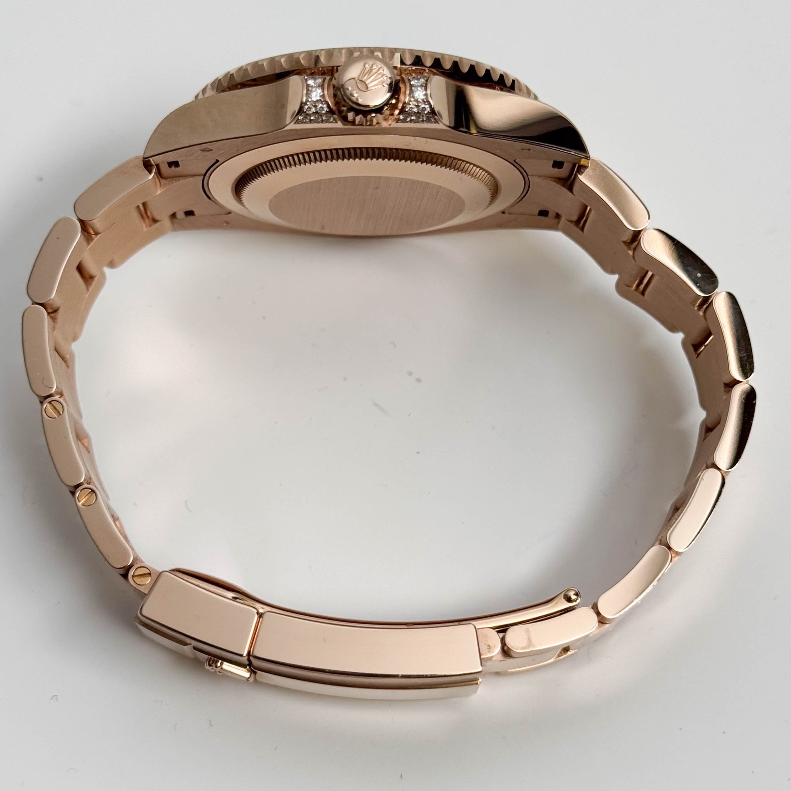 Rolex GMT-Master II Rose Gold 40mm Black Dot Dial Watch Ref # 126755SARU - Happy Jewelers Fine Jewelry Lifetime Warranty