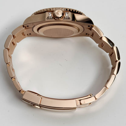 Rolex GMT-Master II Rose Gold 40mm Black Dot Dial Watch Ref # 126755SARU - Happy Jewelers Fine Jewelry Lifetime Warranty