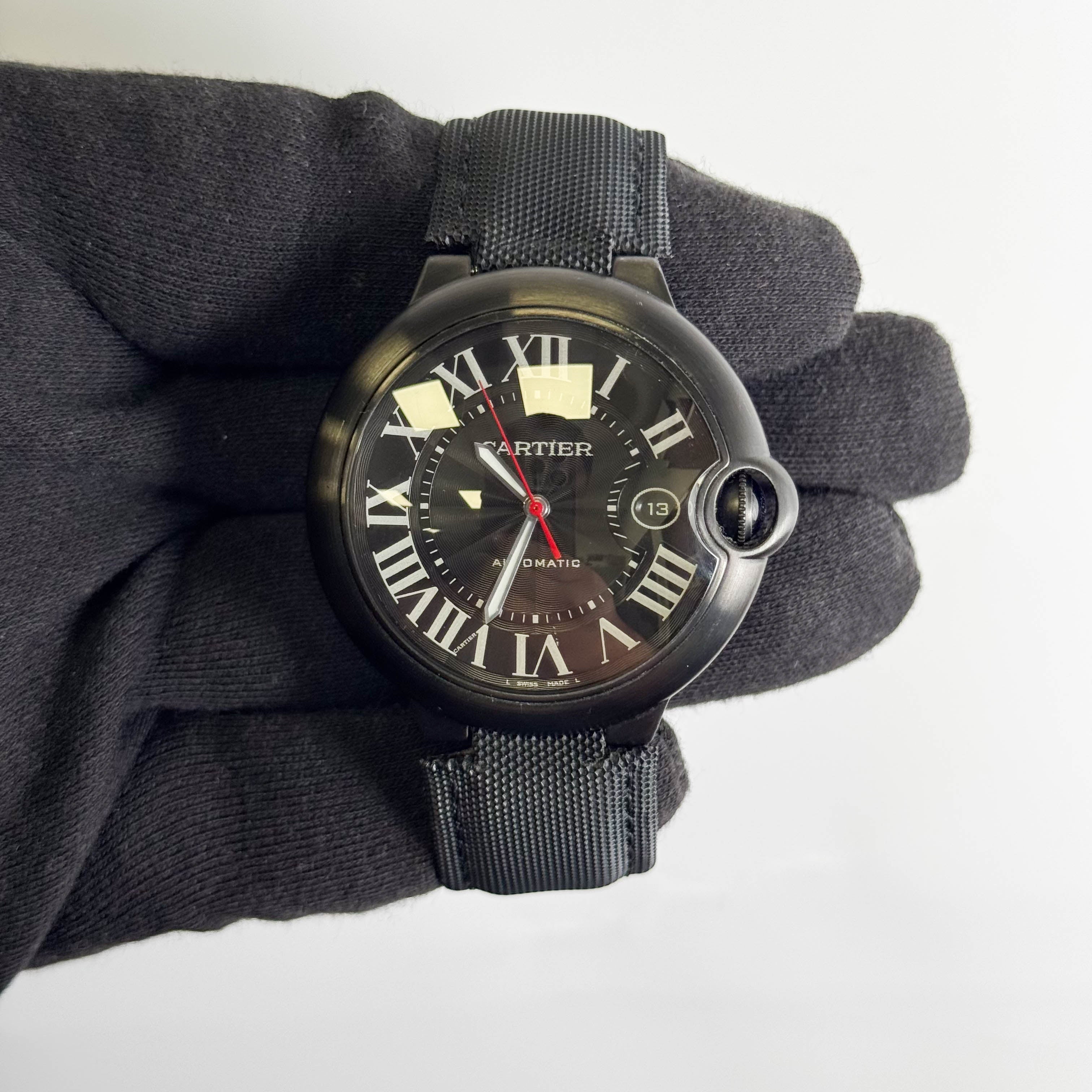 Cartier Ballon Bleu 42mm Black Dial Watch Ref# WSBB0015