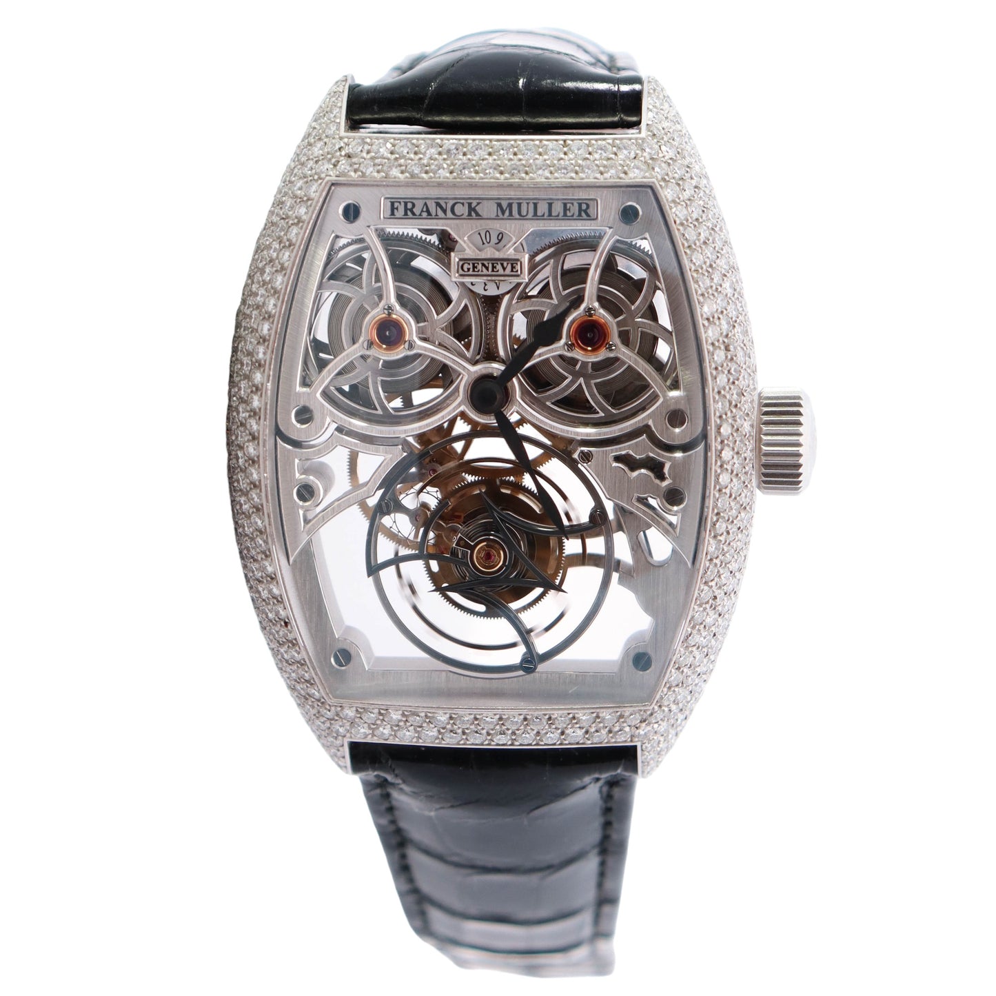 Franck Muller Cintree 43mm Skeleton Dial Ref# 8889 T G SQT D7 BR