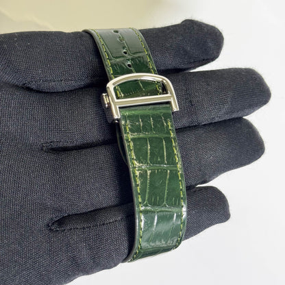Cartier Santos Stainless Steel 40mm Green Dial Watch Ref# WSSA0055 - Happy Jewelers Fine Jewelry Lifetime Warranty