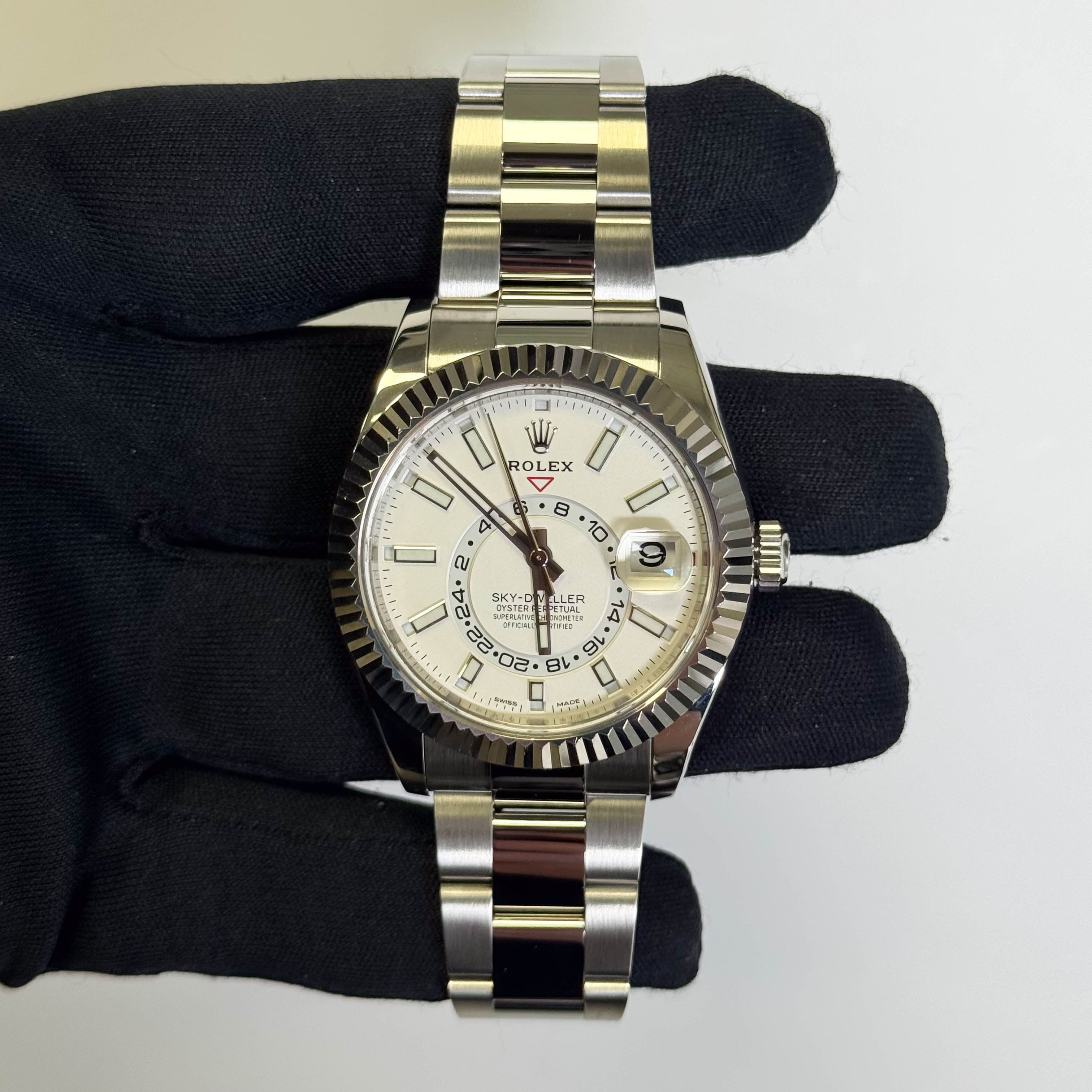 Rolex Sky-Dweller 42mm White Dial Watch Ref# 326934 - Happy Jewelers Fine Jewelry Lifetime Warranty