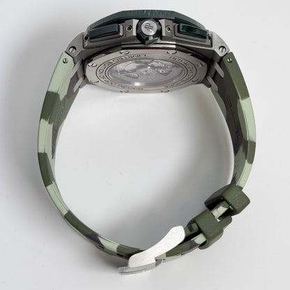 Audemars Piguet Royal Oak Offshore 44mm Green Chronograph Dial Watch Ref# 26400SO.OO.A055CA.01 - Happy Jewelers Fine Jewelry Lifetime Warranty