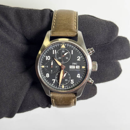 IWC Pilot Spitfire 41mm Black Dial Watch Ref# IW387901