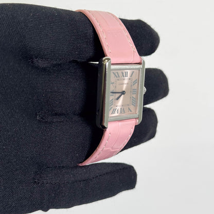 Cartier Tank 31mm Pink Dial Watch Ref# W5200000 - Happy Jewelers Fine Jewelry Lifetime Warranty