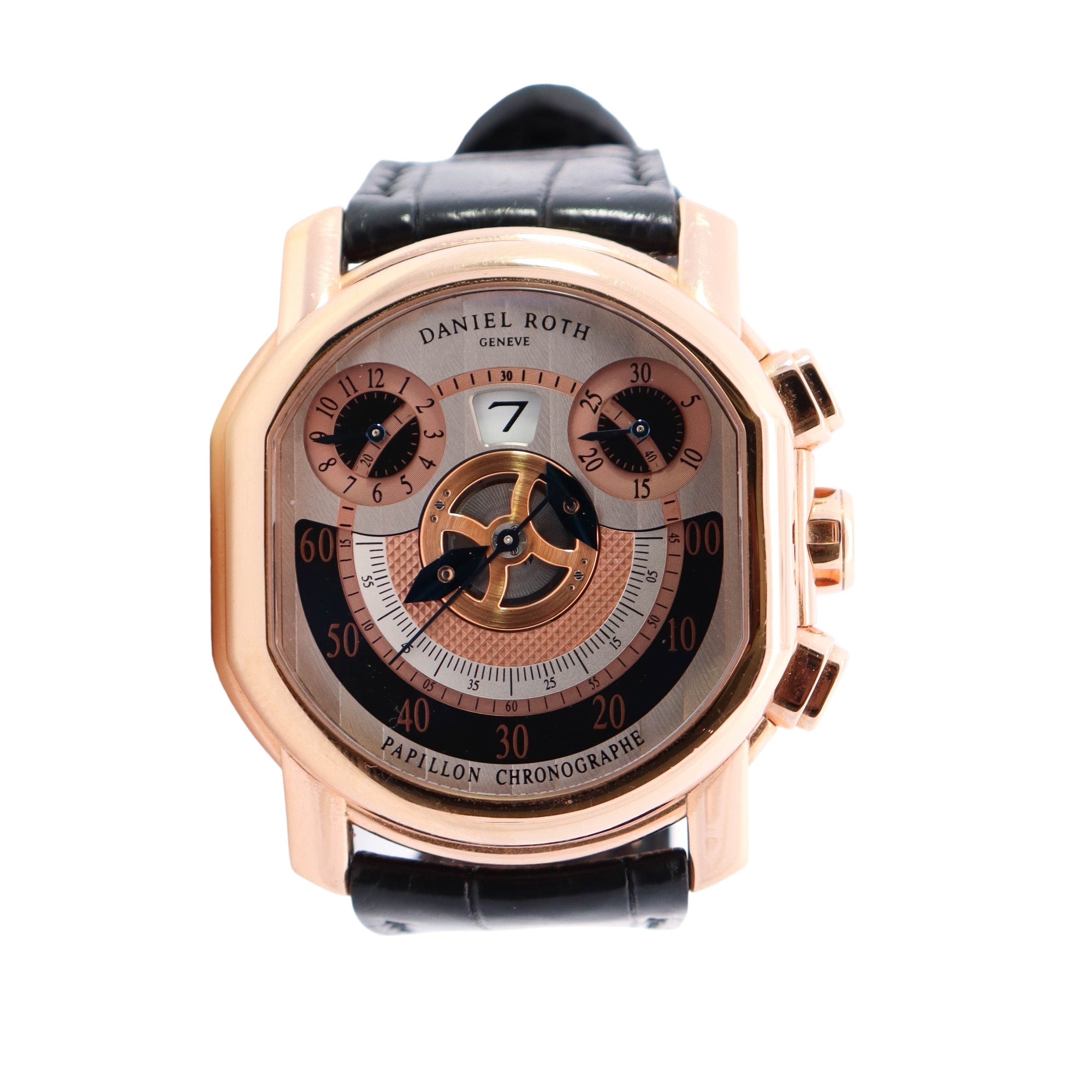 Daniel Roth Papillon 43mm Silver Dial Watch Ref# 319.Z.50.390.CB.BD - Happy Jewelers Fine Jewelry Lifetime Warranty