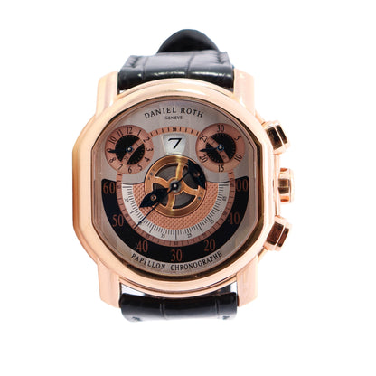 Daniel Roth Papillon 43mm Silver Dial Watch Ref# 319.Z.50.390.CB.BD - Happy Jewelers Fine Jewelry Lifetime Warranty