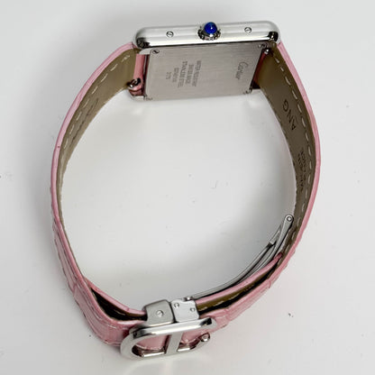 Cartier Tank 31mm Pink Dial Watch Ref# W5200000 - Happy Jewelers Fine Jewelry Lifetime Warranty
