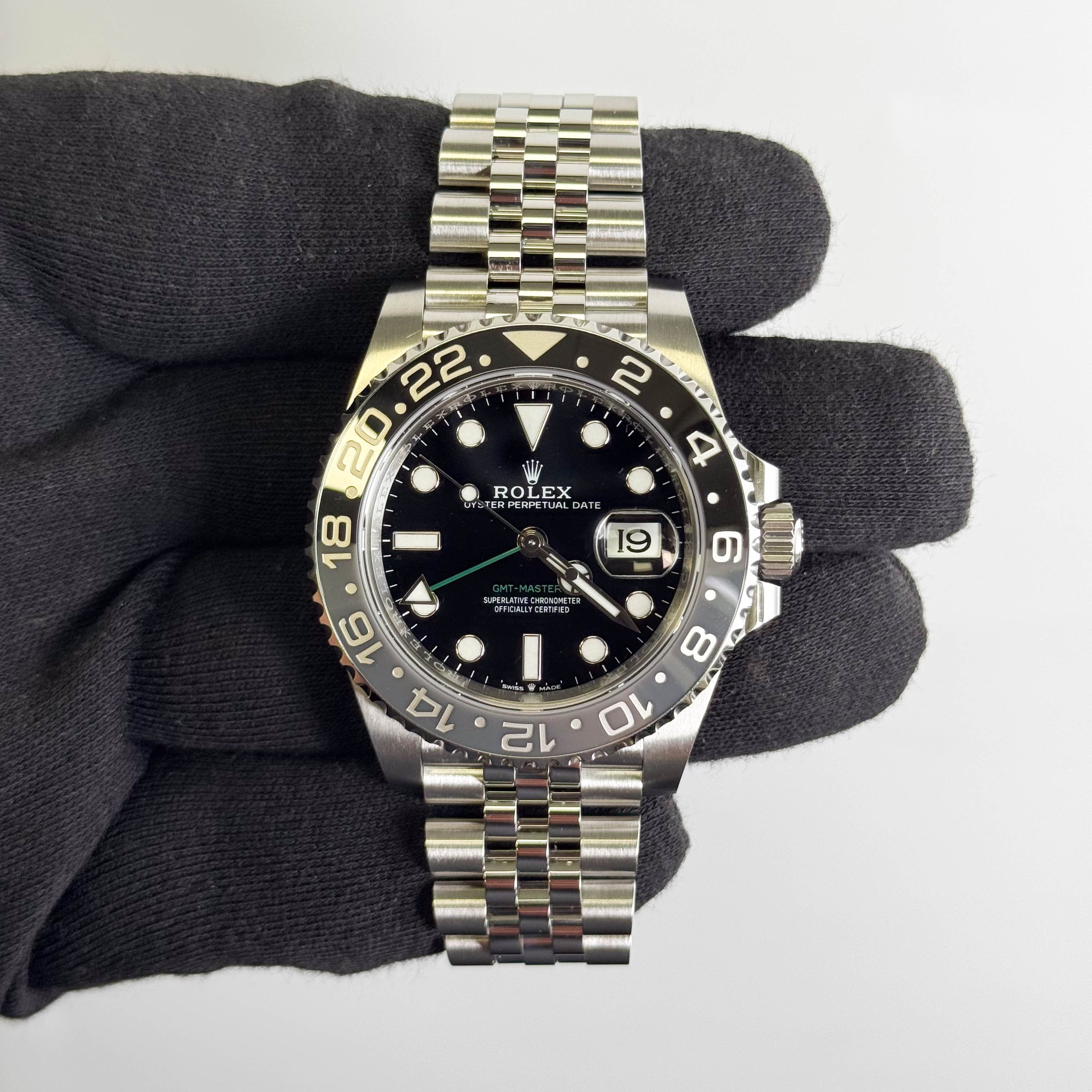 Rolex GMT-Master II 40mm Black Dial Watch Ref# 126710GRNR