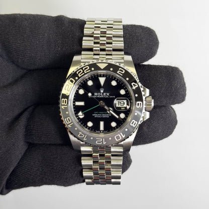 Rolex GMT-Master II 40mm Black Dial Watch Ref# 126710GRNR