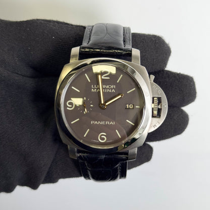 Panerai Luminor 1950 Marina 3 Days 44mm Brown Dial Watch Ref# PAM00351