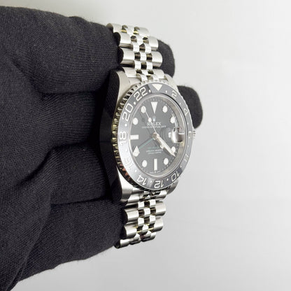 Rolex GMT-Master II 40mm Black Dial Watch Ref# 126710GRNR
