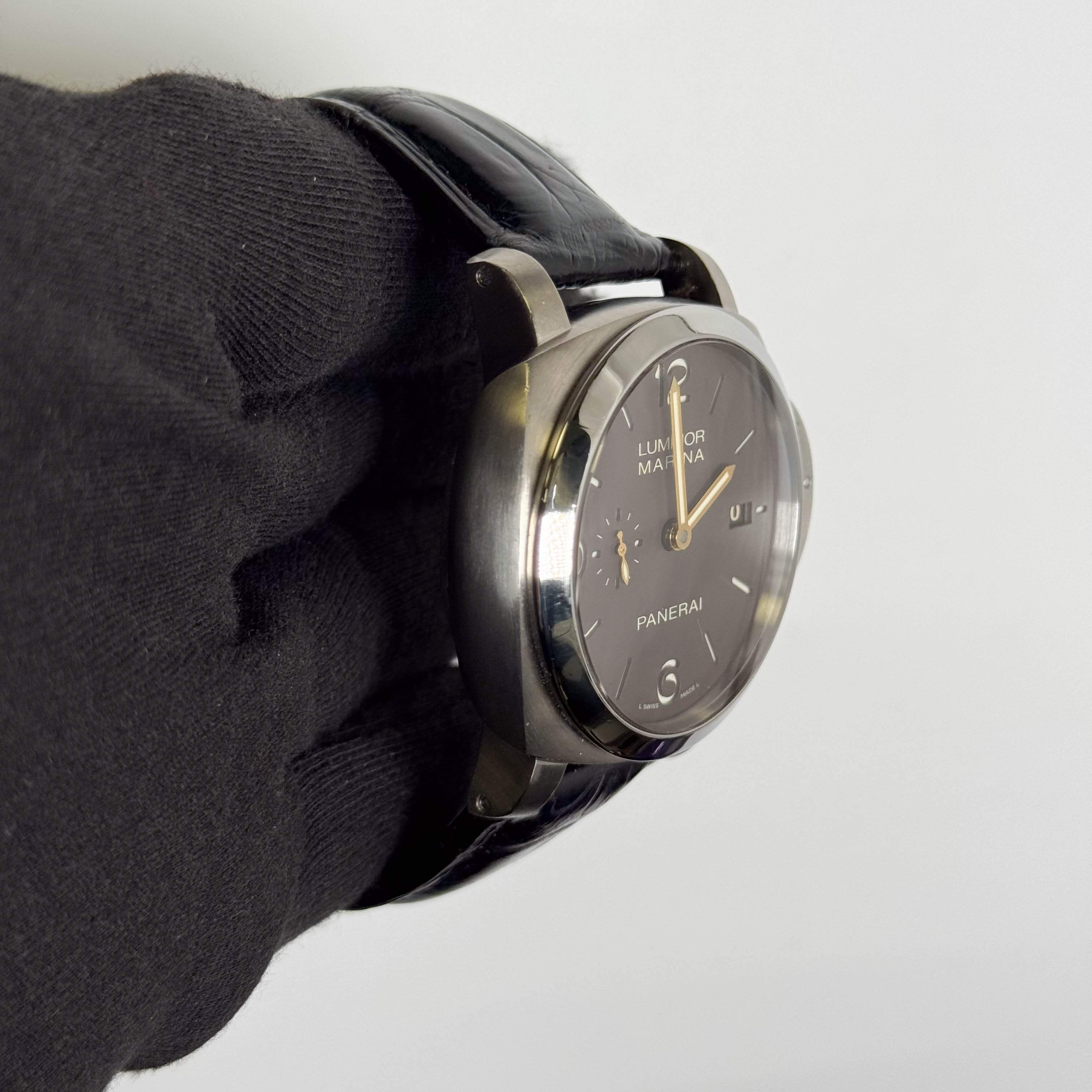 Panerai Luminor 1950 Marina 3 Days 44mm Brown Dial Watch Ref# PAM00351