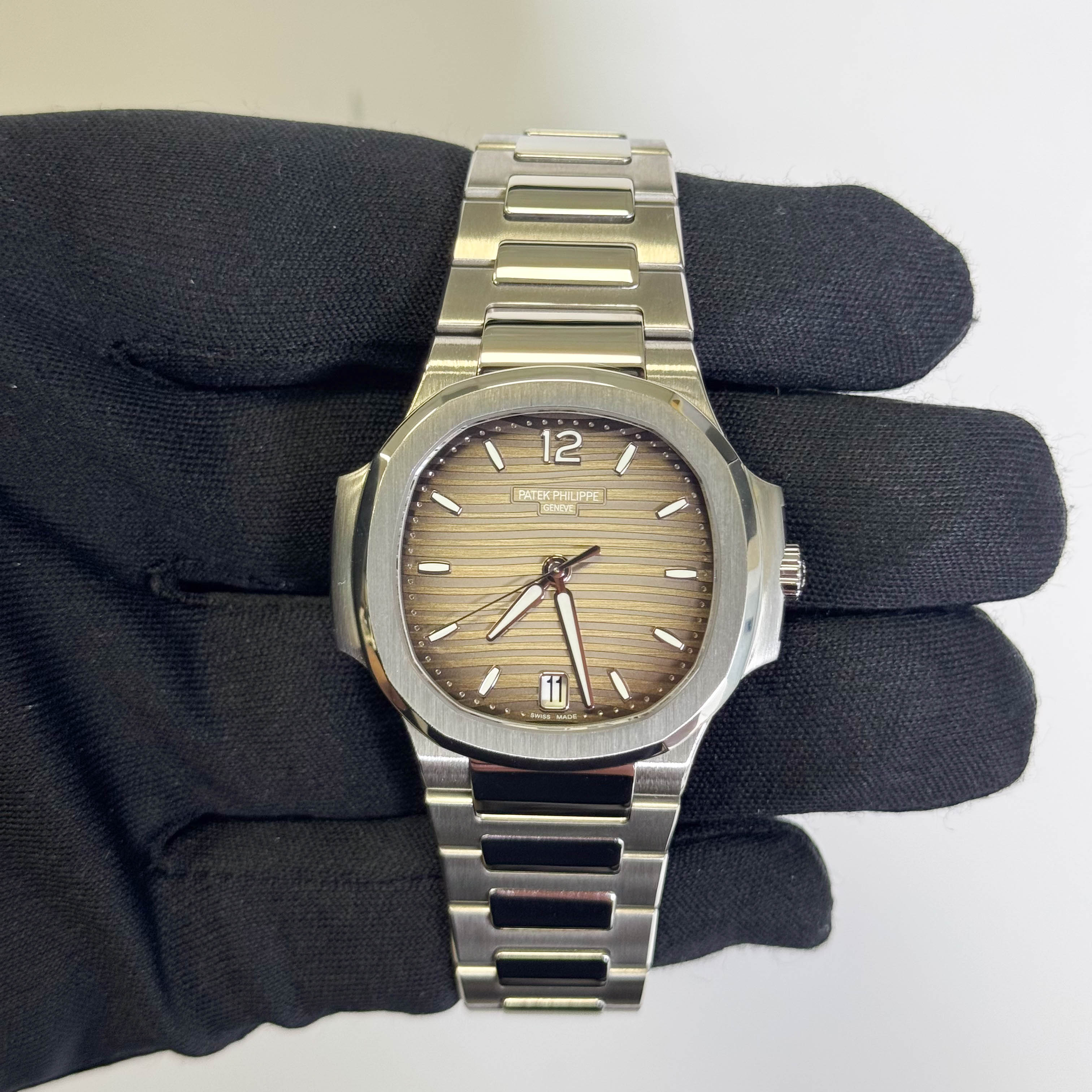 Patek Philippe Nautilus Stainless Steel 35mm Grey Arabic & Stick Dial Watch Reference# 7118/1A-011