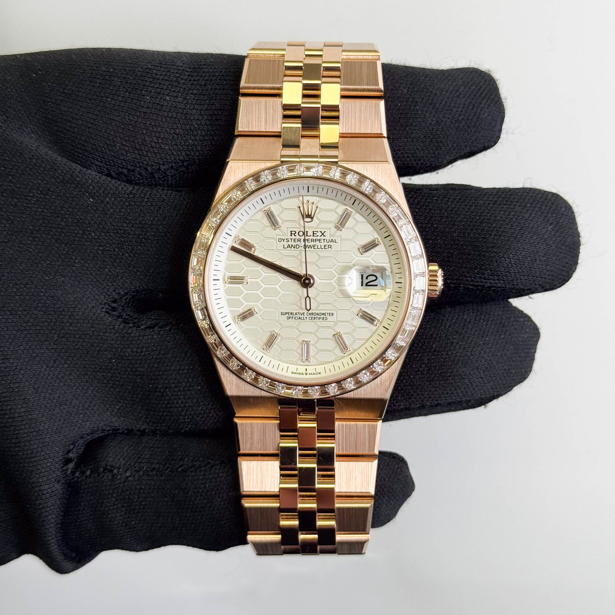 Rolex Land-Dweller 40mm White Dial Watch Ref# 127385TBR