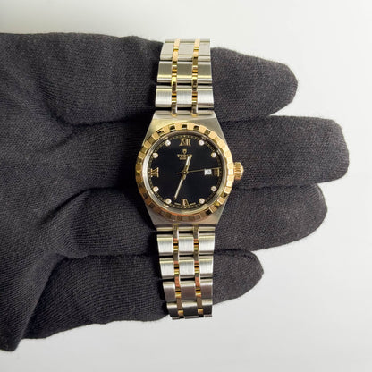 Tudor Royal 28mm Black Dial Watch Ref# 28303