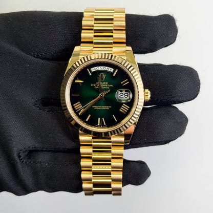 Rolex Day-Date 40mm Ombre Green Dial Ref# 228238