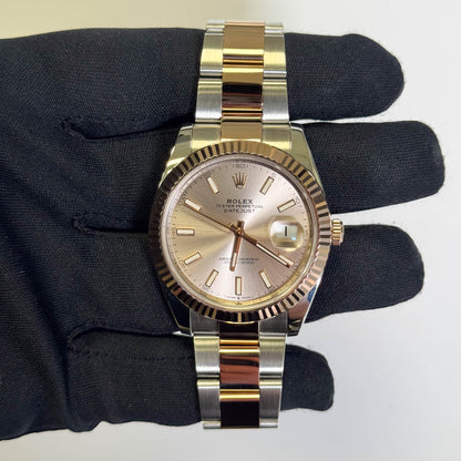 Rolex Datejust 41mm Sundust Pink Dial Watch Ref# 126331 - Happy Jewelers Fine Jewelry Lifetime Warranty