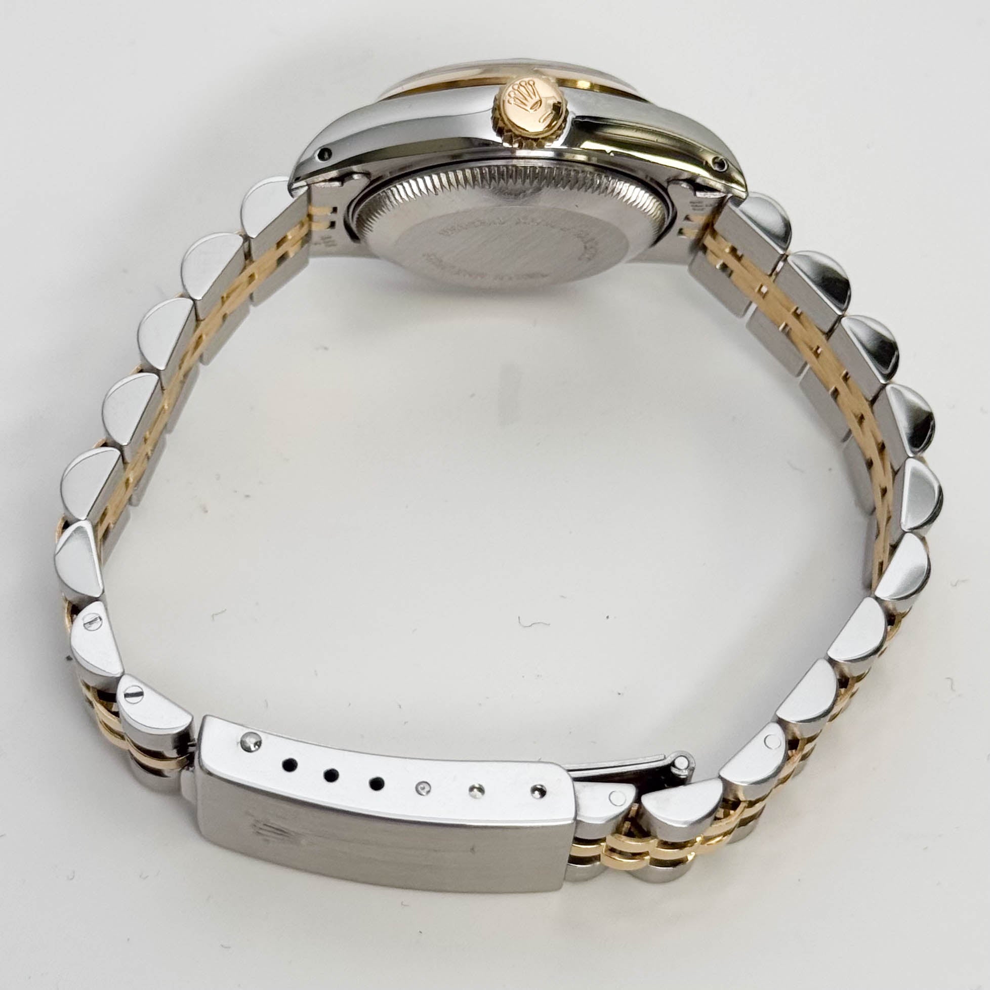Rolex Datejust Two Tone Yellow Gold Stainless Steel 26mm Champagne Dial Watch Ref# 69163 - Happy Jewelers Fine Jewelry Lifetime Warranty