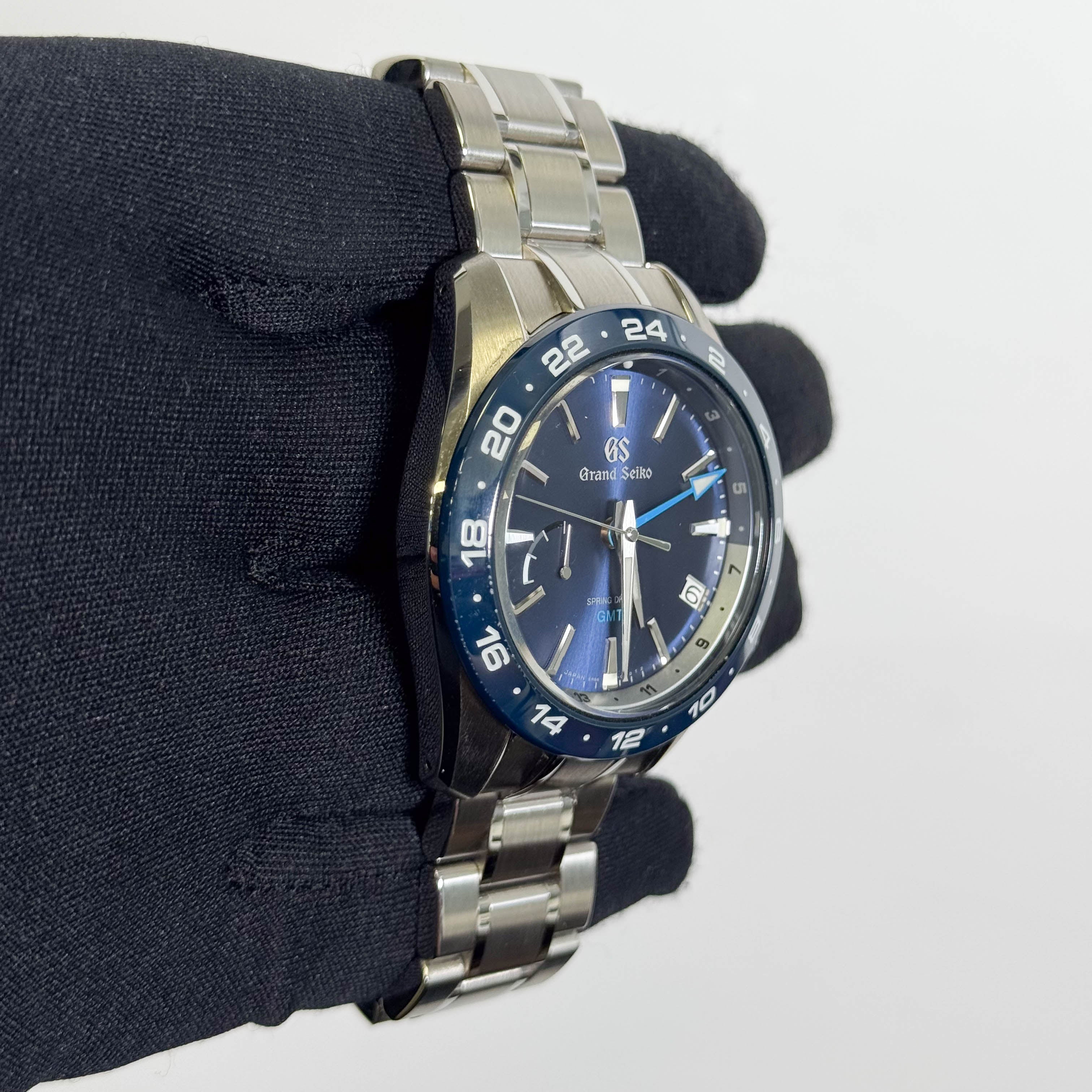 Grand Seiko GMT Stainless Steel 40.5mm Blue Dial Watch Ref# SBGE255 - Happy Jewelers Fine Jewelry Lifetime Warranty