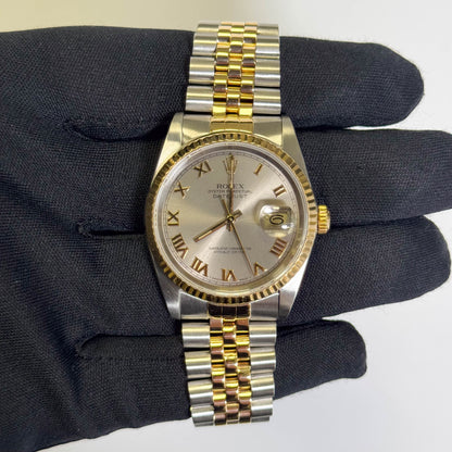 Rolex Datejust 36mm Silver Dial Watch Ref# 16233 - Happy Jewelers Fine Jewelry Lifetime Warranty