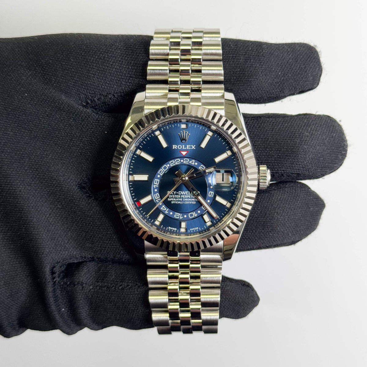 Rolex Sky-Dweller 42mm Blue Dial Watch Ref# 326934