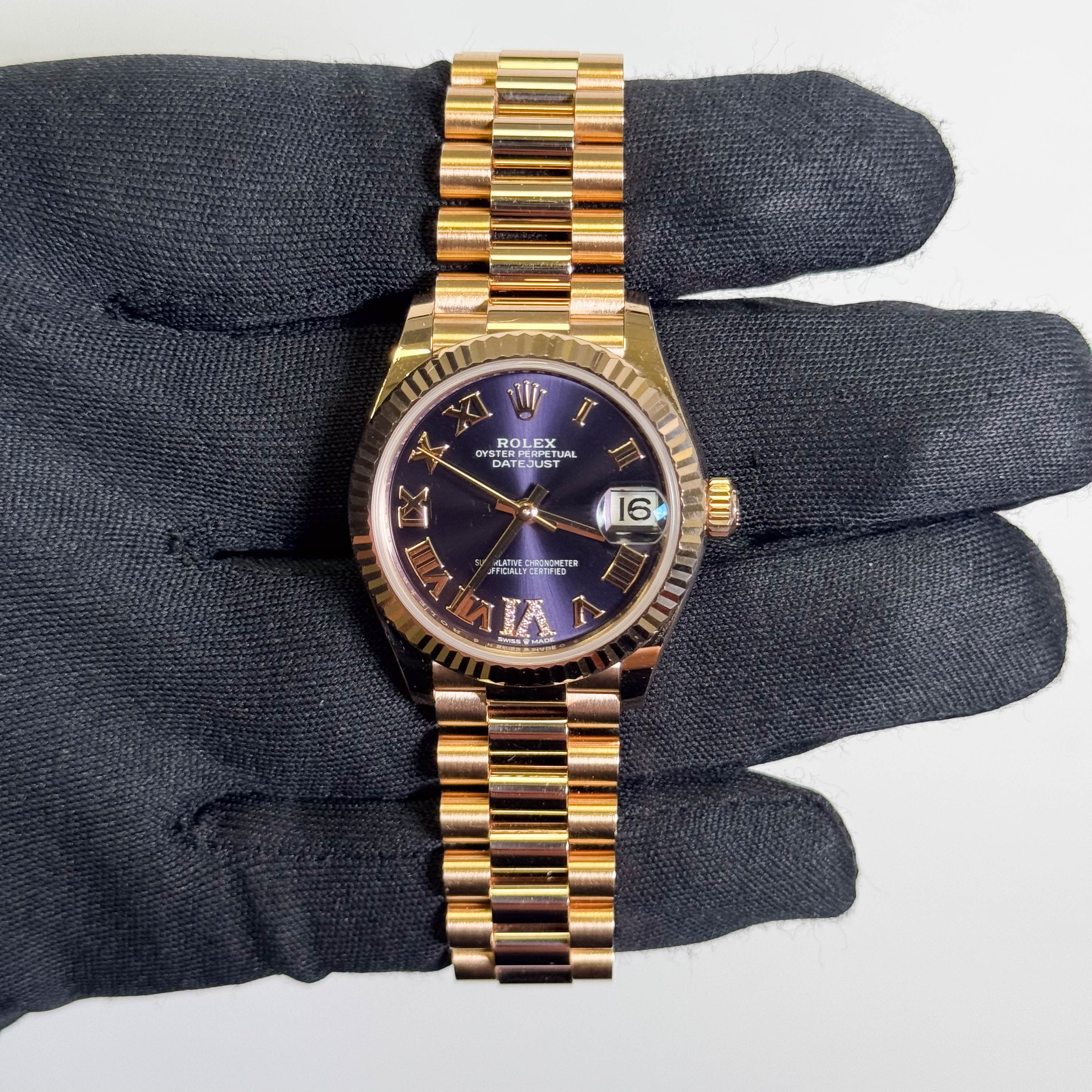 Rolex Datejust 31mm Purple Dial Watch Ref# 278275 – Happy Jewelers
