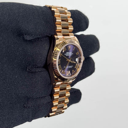 Rolex Datejust 31mm Purple Dial Watch Ref# 278275 - Happy Jewelers Fine Jewelry Lifetime Warranty