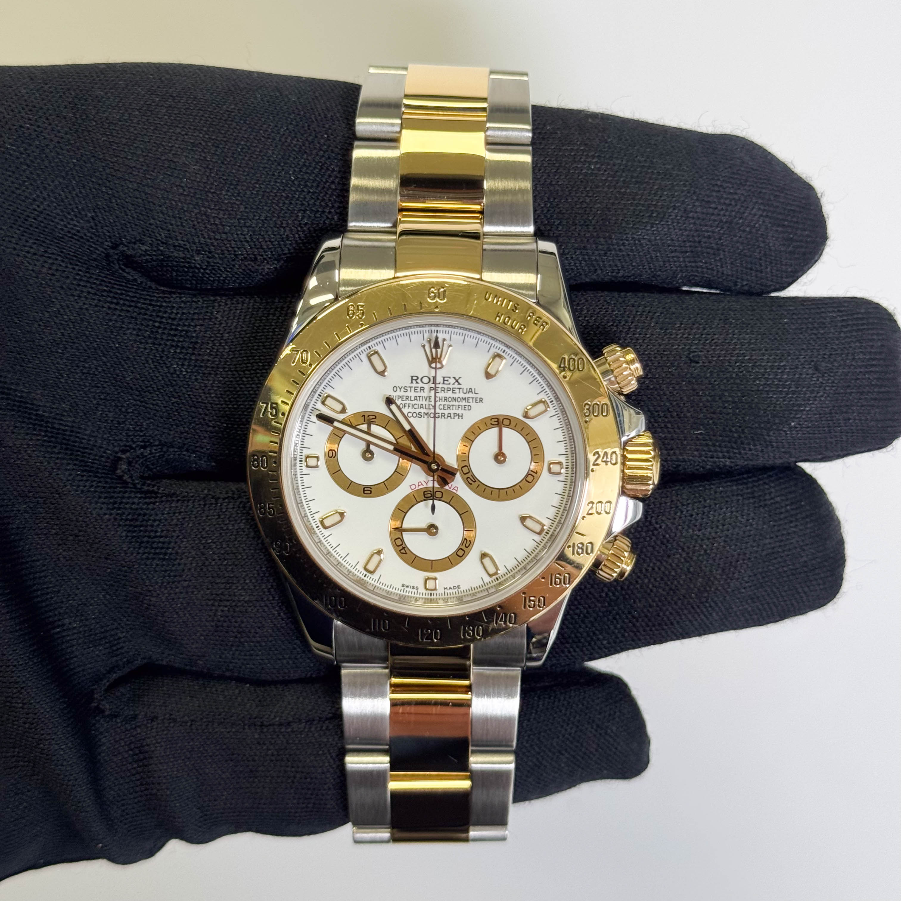 Rolex Daytona 40mm White Chronograph Stick Dial Watch Ref# 116523 - Happy Jewelers Fine Jewelry Lifetime Warranty