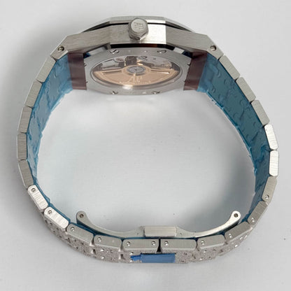 Audemars Piguet Royal Oak Frosted White Gold 34mm Crystal Sand Plated Dial Watch Ref# 77450BC.GG.1361BC.01