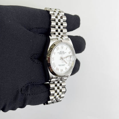 Rolex Datejust 36mm White Dial Watch Ref# 126234