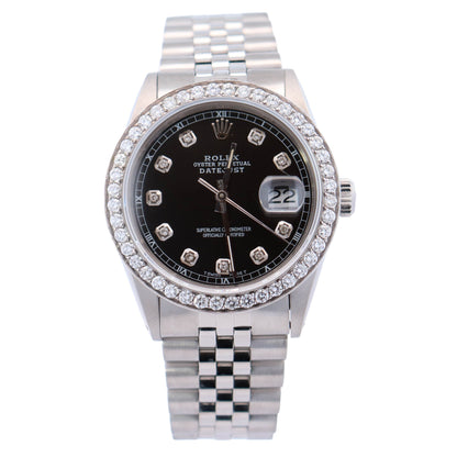 Rolex Datejust 36mm Black Dial Watch Ref# 16030 - Happy Jewelers Fine Jewelry Lifetime Warranty