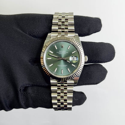 Rolex Datejust 41mm Green Dial Watch Ref# 126334
