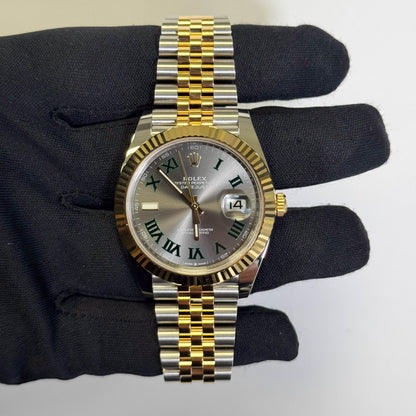 Rolex Datejust 41mm Wimbledon Dial Watch Ref# 126333 - Happy Jewelers Fine Jewelry Lifetime Warranty