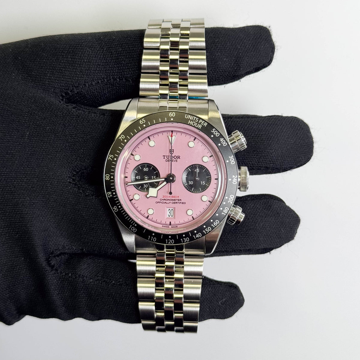 Tudor Black Bay Chrono 41mm Pink Dial Watch Ref# 79360N