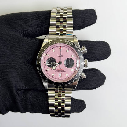 Tudor Black Bay Chrono 41mm Pink Dial Watch Ref# 79360N
