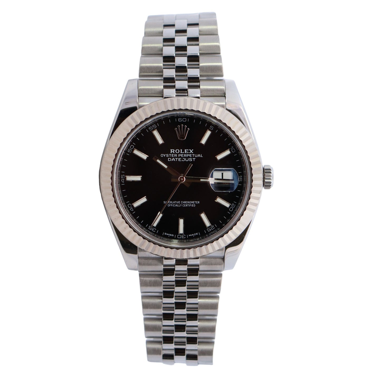 Rolex Datejust 41mm Black Dial Watch Ref# 126300